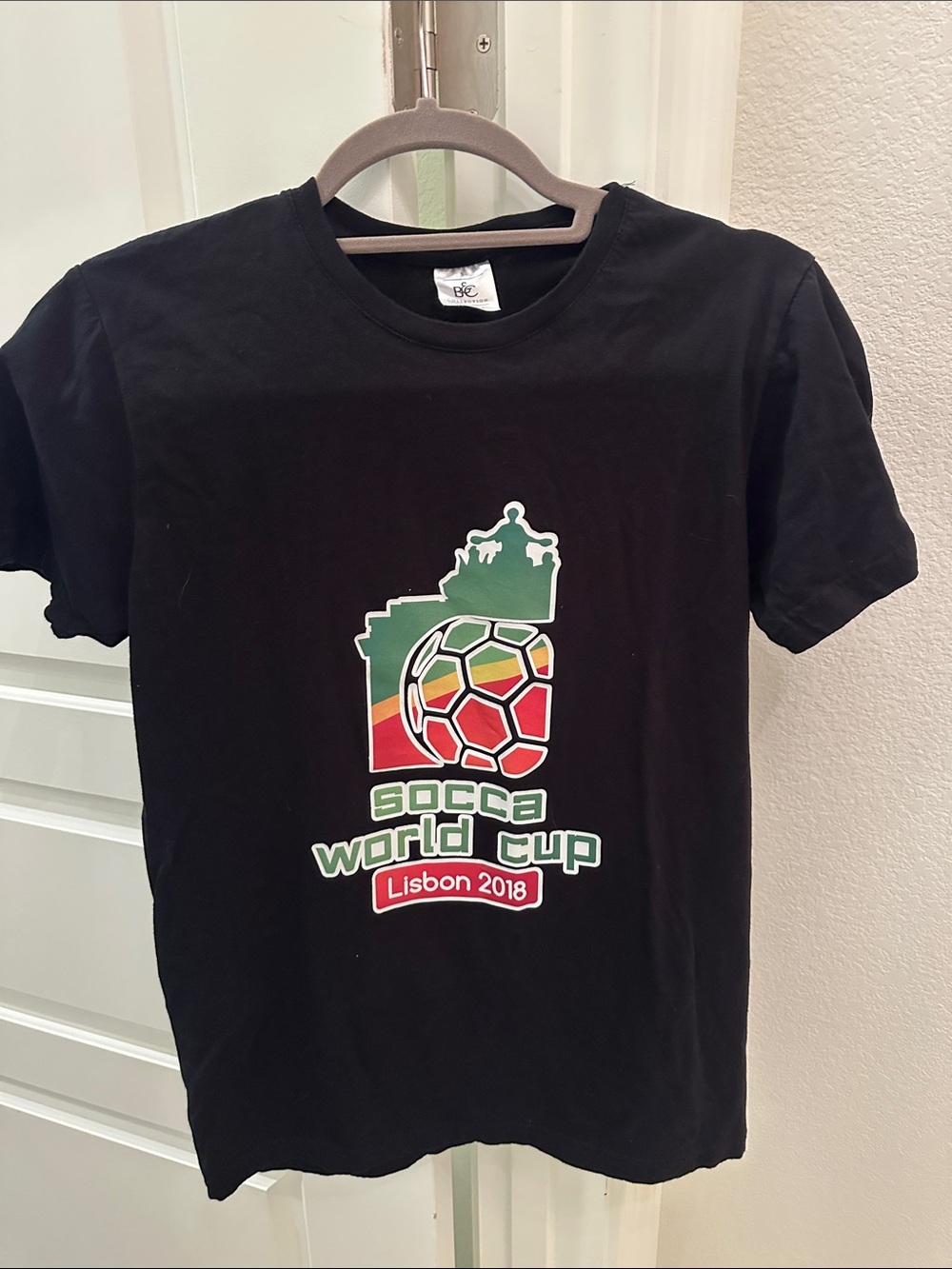 Black 'Socca World Cup Lisbon 2018' Short Sleeve Tee